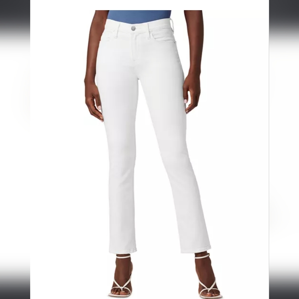 Hudson Nico Mid-Rise Straight Ankle White Jeans- Size 31 W/ 29" Inseam